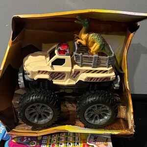 Dinosaur Adventure Monster Truck Toy - Cream and Green